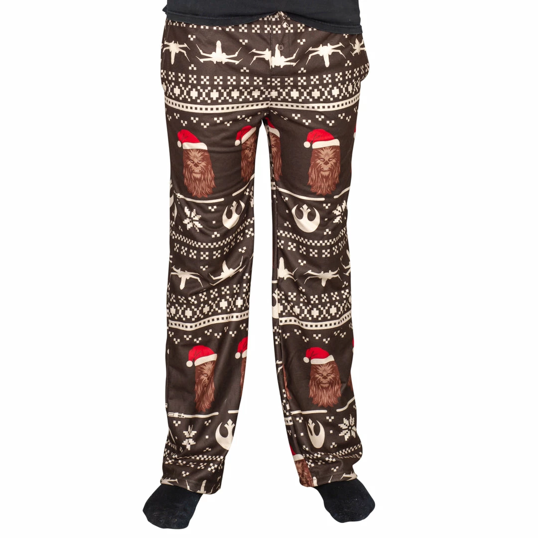 Mad Engine Pajamas / Underwear Star Wars Chewbacca Christmas Brown Lounge Pants 4 Mad Engine Pajamas / Underwear Star Wars Chewbacca Christmas Brown Lounge Pants