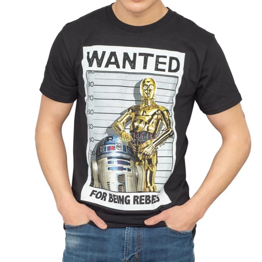 Mighty Fine Star Wars Wanted For Being Rebels T-Shirt Tee 3 Mighty Fine Star Wars Wanted For Being Rebels T-Shirt Tee