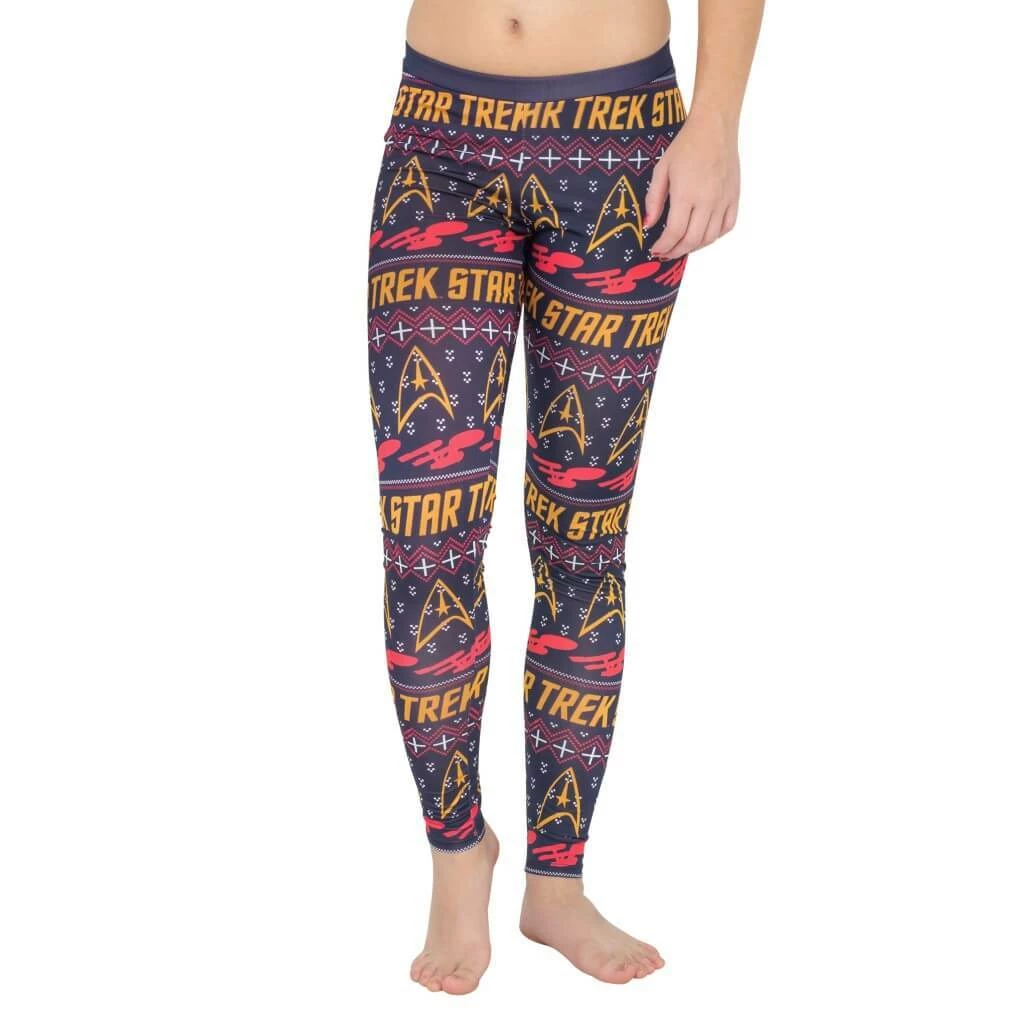 Mighty Fine Star Trek Command Ugly Christmas Pattern Leggings 3 Mighty Fine Star Trek Command Ugly Christmas Pattern Leggings