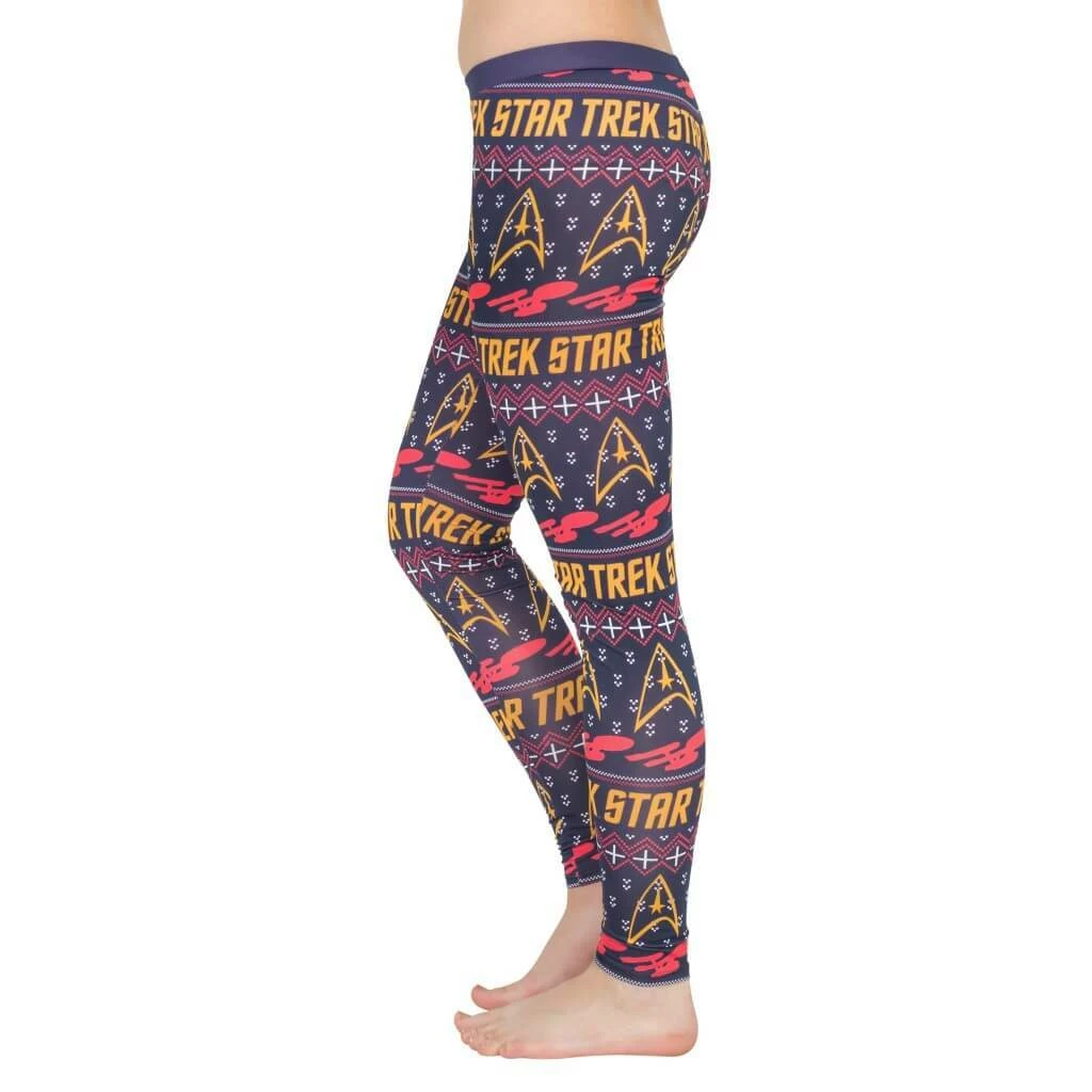 Mighty Fine Star Trek Command Ugly Christmas Pattern Leggings 7 Mighty Fine Star Trek Command Ugly Christmas Pattern Leggings