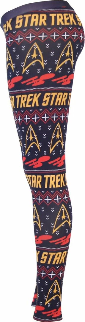 Mighty Fine Star Trek Command Ugly Christmas Pattern Leggings 4 Mighty Fine Star Trek Command Ugly Christmas Pattern Leggings