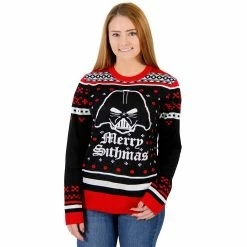 Mighty Fine Sweaters & Sweatshirts Star Wars Darth Vader Merry Sithmas Ugly Christmas Sweater