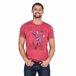 Junk Food Superman Ladies Think I'm Fly Vintage Inspired Lava T-shirt 7 Junk Food Superman Ladies Think I'm Fly Vintage Inspired Lava T-shirt