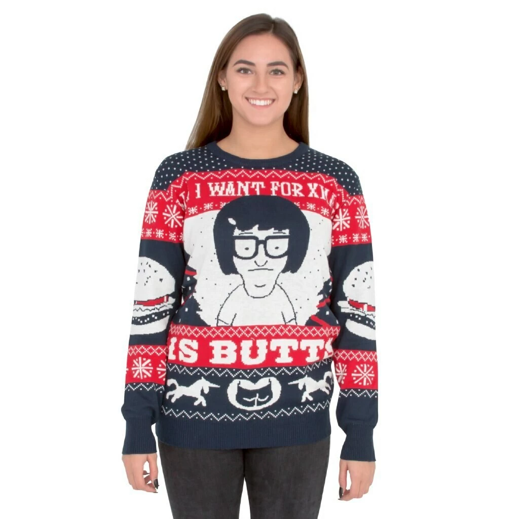 Ripple Junction Sweaters & Sweatshirts Tina All I Want For Xmas Is Butts Sweater 3 Ripple Junction Sweaters & Sweatshirts Tina All I Want For Xmas Is Butts Sweater