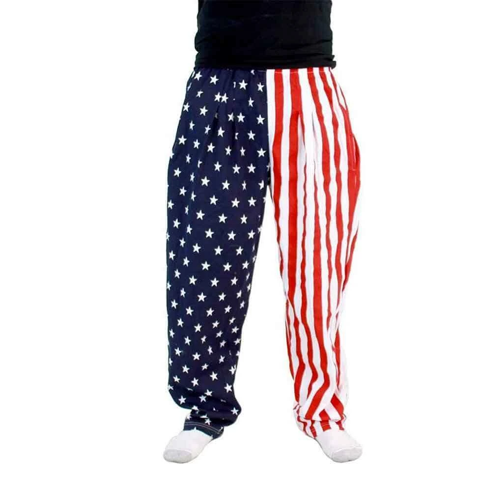 Costume Agent USA American Flag Lounge Pants Pajamas Pajamas / Underwear 3 Costume Agent USA American Flag Lounge Pants Pajamas Pajamas / Underwear