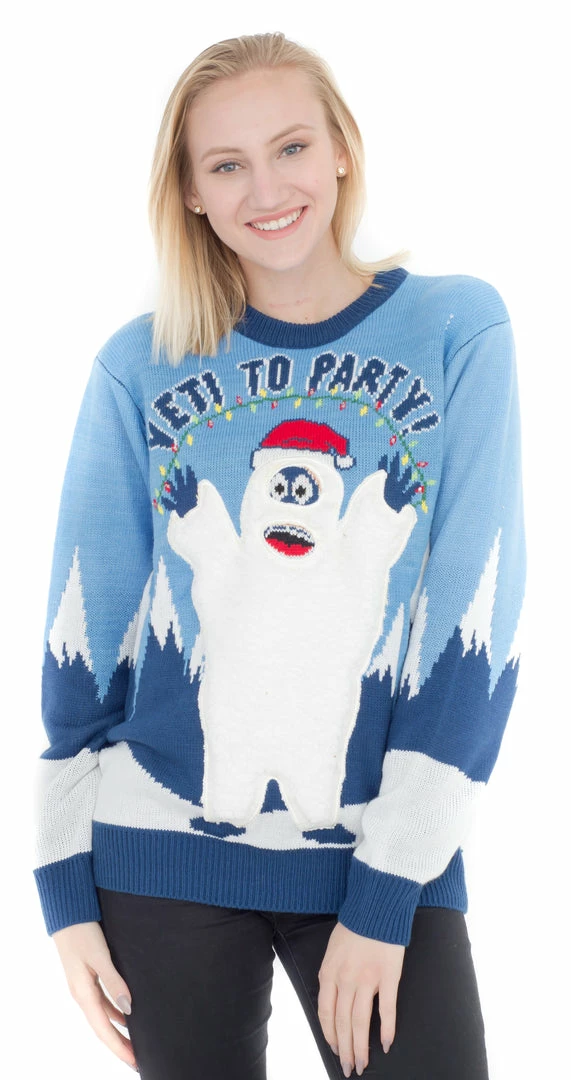 Costume Agent Sweaters & Sweatshirts Yeti To Party Light Up Ugly Christmas Sweater 4 Costume Agent Sweaters & Sweatshirts Yeti To Party Light Up Ugly Christmas Sweater