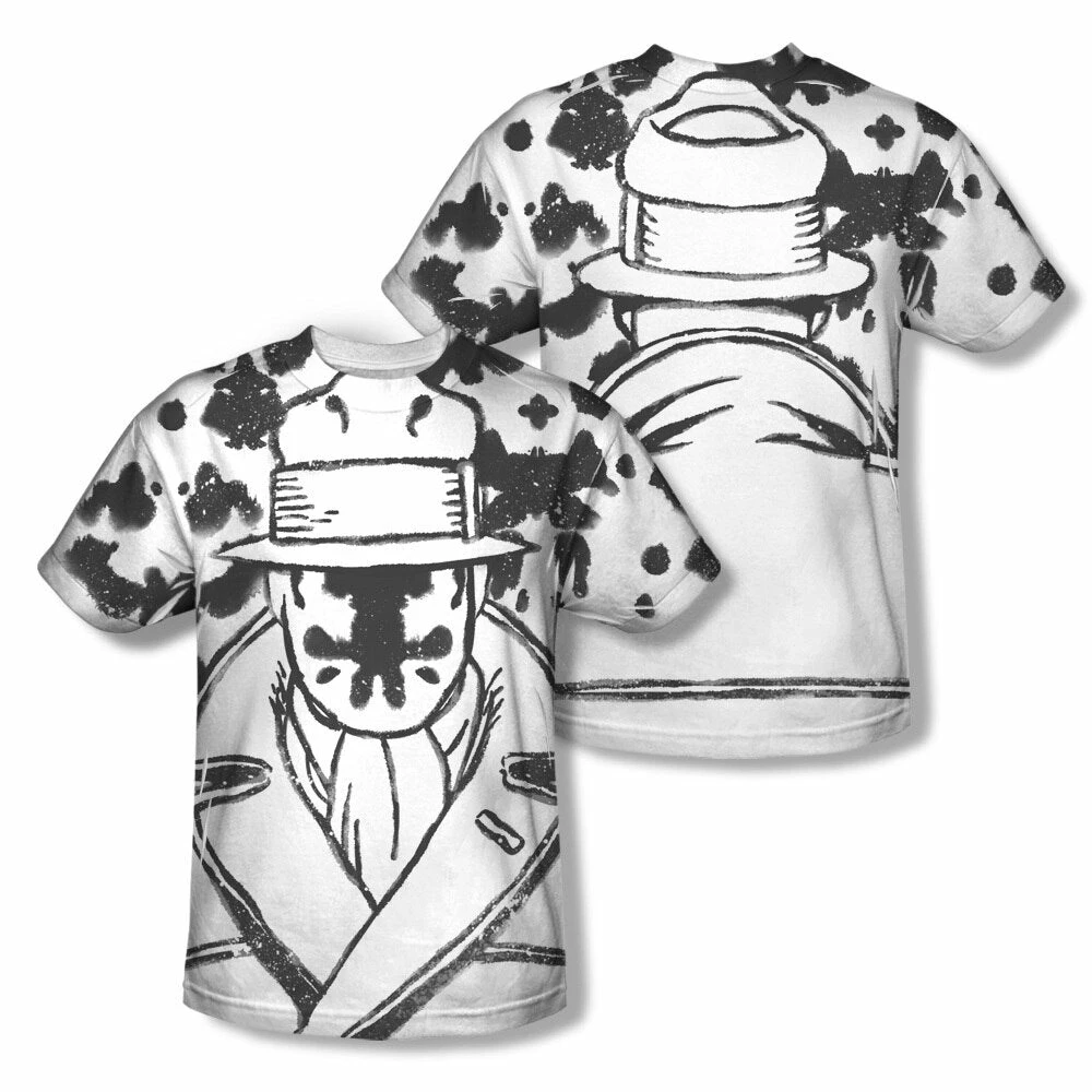 Trevco Shirts / Tops Watchmen Rorschach Sublimation T-Shirt 3 Trevco Shirts / Tops Watchmen Rorschach Sublimation T-Shirt
