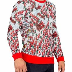Mad Engine Sweaters & Sweatshirts Where Is Waldo Santa Sleds Long Sleeve Sweater