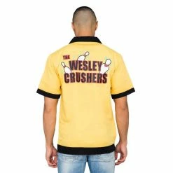 Ripple Junction Shirts / Tops Wesley Crushers Bowling Gold Adult Button Up Costume Shirt
