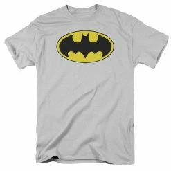 Trevco Batman Logo Silver Adult T-shirt
