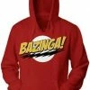 Ripple Junction Bazinga! Red Adult Hooded Sweatshirt Hoodie