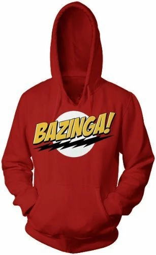 Ripple Junction Bazinga! Red Adult Hooded Sweatshirt Hoodie 3 Ripple Junction Bazinga! Red Adult Hooded Sweatshirt Hoodie
