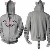 Ripple Junction Soft Kitty Gray Mens Hooded Sweatshirt Hoodie With Ears Hoodies