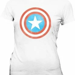 Mighty Fine Shirts / Tops Captain America Distressed Icon T-shirt