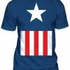 Trevco Shirts / Tops Captain America Suit Fitted Adult T-Shirt