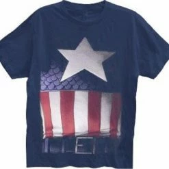 Trevco Captain America Faded Belt Print Costume T-shirt Shirts / Tops