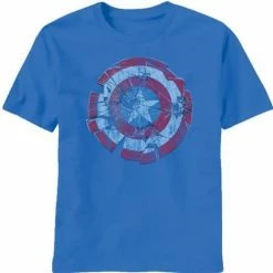 Trevco Captain America Glass Shield Shatter T-shirt Shirts / Tops