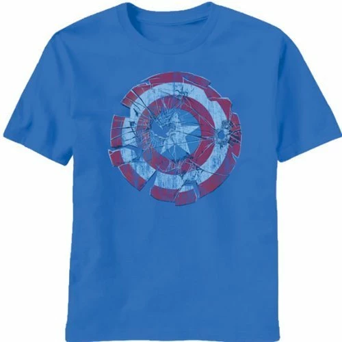 Trevco Captain America Glass Shield Shatter T-shirt Shirts / Tops 3 Trevco Captain America Glass Shield Shatter T-shirt Shirts / Tops
