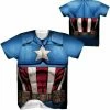 Mad Engine Captain America Performance Athletic Sublimated T-Shirt Shirts / Tops 2 Mad Engine Captain America Performance Athletic Sublimated T-Shirt Shirts / Tops
