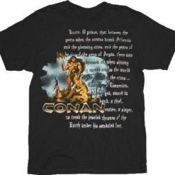 American Classics Conan The Barbarian Silver Text Skull T-Shirt