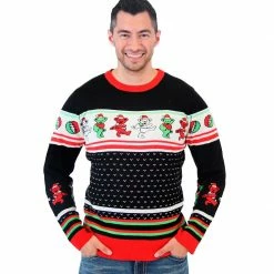 Mighty Fine Sweaters & Sweatshirts Grateful Dead Dancing Bears Ugly Christmas Sweater