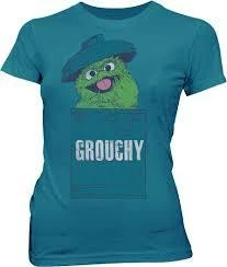 Mighty Fine Shirts / Tops Oscar The Grouch Grouchy Mosaic T-shirt