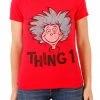 Mighty Fine Dr. Seuss Thing 1 Or Thing 2 Face Red T-shirt Shirts / Tops