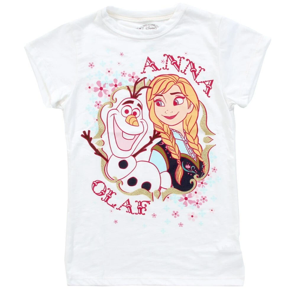 Mighty Fine Youth Shirts Disney Frozen Anna And Olaf White T-Shirt 3 Mighty Fine Youth Shirts Disney Frozen Anna And Olaf White T-Shirt