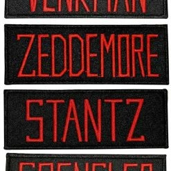 Costume Agent Classic Comedies Ghostbusters (Set Of 4) Name Tag Embroidered Patches