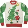 Junk Food Grinch As Santa Ugly Christmas Sweater Sweaters & Sweatshirts