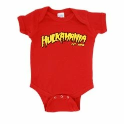 Costume Agent Hulk Hogan Logo Red Snapsuit Infant Baby Romper Kids / Infants