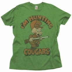 Junk Food Looney Tunes Elmer Fudd I'm Hunting Cougars T-Shirt