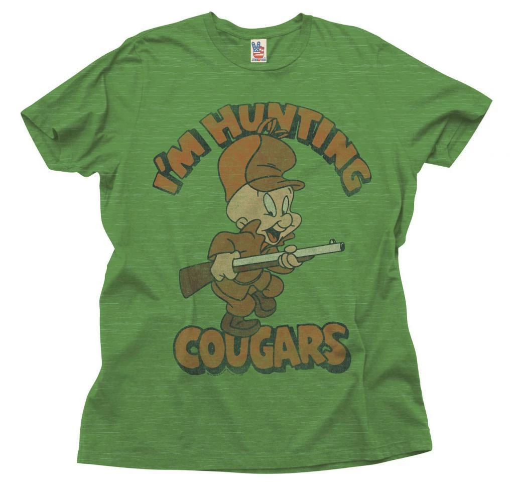 Junk Food Looney Tunes Elmer Fudd I'm Hunting Cougars T-Shirt 3 Junk Food Looney Tunes Elmer Fudd I'm Hunting Cougars T-Shirt