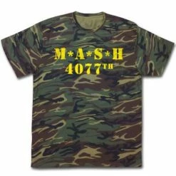 American Classics MASH 4077th Camouflage Yellow Print T-Shirt Shirts / Tops