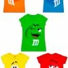 ERE Distribution Center Juniors M&M's Character Face T-Shirt