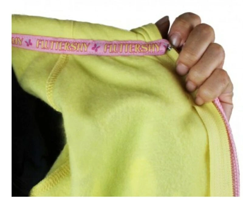 Mighty Fine Animation Fluttershy Pegasus Face Butter Yellow Hoodie With Mane And Wings