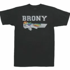 Mighty Fine Men's Shirts My Little Pony Brony Swoosh Color T-shirt
