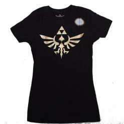 Fifth Sun GAMES Nintendo Legend Of Zelda Gold Foil Triforce Logo T-shirt