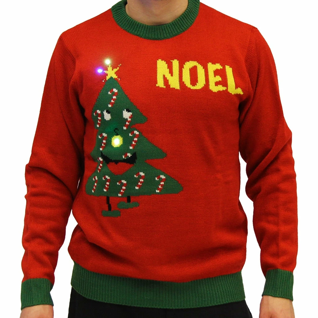 Costume Agent Noel Light Up Smiling Christmas Xmas Tree Ugly Christmas Sweater 5 Costume Agent Noel Light Up Smiling Christmas Xmas Tree Ugly Christmas Sweater