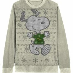 Hybrid Apparel Peanuts Snoopy Snowflake Pattern Christmas Sweater