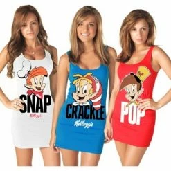 Life Clothing Rice Krispies Cereal Elf Snap Crackle Pop Tank Dresses Dresses / Leggings
