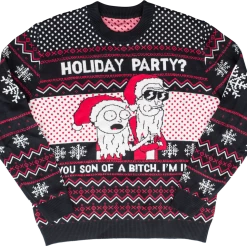 Ripple Junction Rick & Morty Son Of A B Holiday Sweater Animation