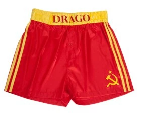 Costume Agent Red Ivan Drago Satin Robe And Short Set Robes