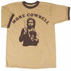 Art Box Men's Shirts SNL More Cowbell Cream/Tan T-shirt