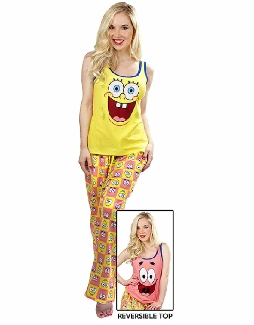Underboss SpongeBob SquarePants And Patrick Reversible Tank Sleep Set Pajama Pajamas / Underwear 3 Underboss SpongeBob SquarePants And Patrick Reversible Tank Sleep Set Pajama Pajamas / Underwear