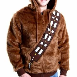 Mighty Fine Chewbacca Faux Fur Costume Zip Up Sweatshirt Sweaters & Sweatshirts