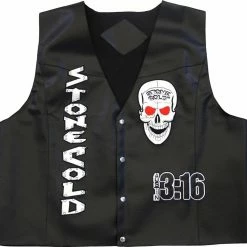 Costume Agent Accessories / Footwear WWE Stone Cold Steve Austin 3:16 Smoking Skull Leather Vest
