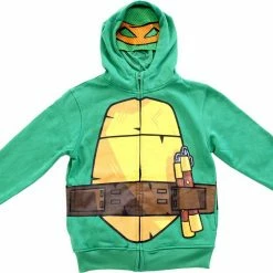 Isaac Morris TMNT Boys Green Costume Hoodie Sweatshirt