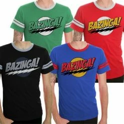 Ripple Junction Shirts / Tops The Big Bang Theory Bazinga! T-shirt With Stripes