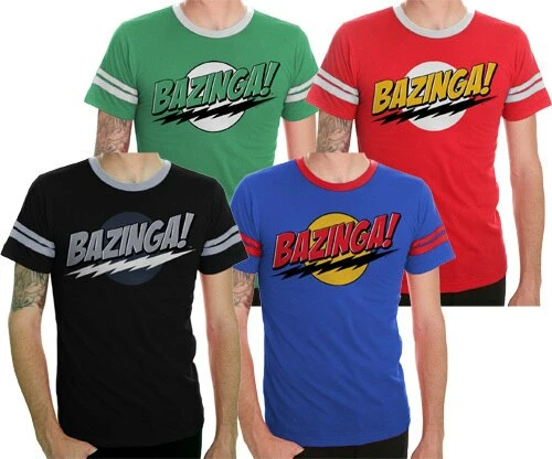 Ripple Junction Shirts / Tops The Big Bang Theory Bazinga! T-shirt With Stripes